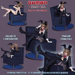 Ohman Bunny Girl – Original Character – 75mm & 120mm Scale Figure (ONLINE ORDER ONLY)