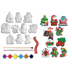 Holiday Ornaments - 10-Pack Plaster Paint Set
