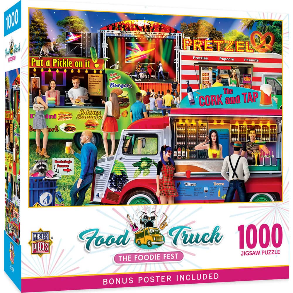 Food Truck Roundup - The Foodie Fest 1000 Piece Jigsaw Puzzle