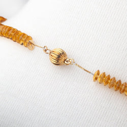 Ombré Golden Tourmaline Plain Disc Rondelle Necklace with a 14kt Gold Clasp AAA (ONLINE ORDER ONLY)