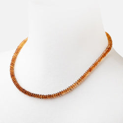 Ombré Golden Tourmaline Plain Disc Rondelle Necklace with a 14kt Gold Clasp AAA (ONLINE ORDER ONLY)