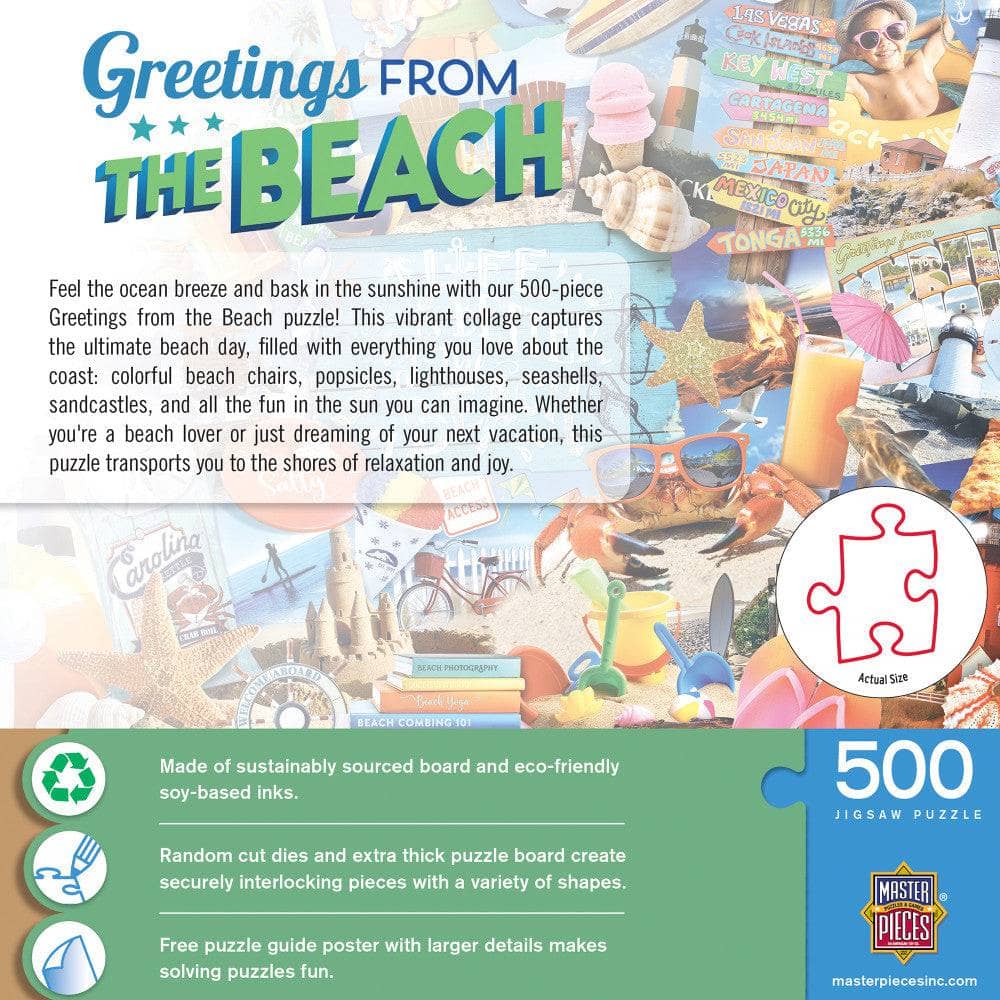 Greetings From the Beach - 500 Piece Jigsaw Puzzle