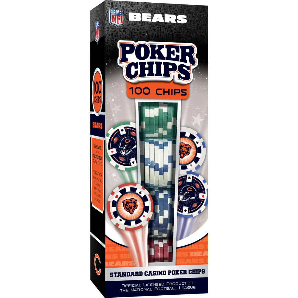 Chicago Bears 100 Piece Poker Chips