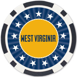 West Virginia Mountaineers 100 Piece Poker Chips (ONLINE ORDER ONLY)