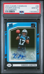 Graded 2024 Panini Clearly Donruss Xavier Legette #66 Autograph  Rookie RC Football Card PSA 10 Gem Mint (ONLINE ORDER ONLY)