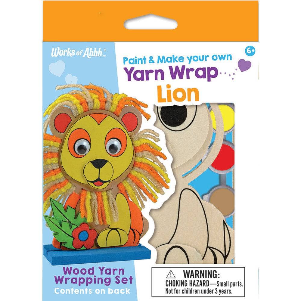 Lion - Wood Yarn Wrapping Craft & Paint Kit