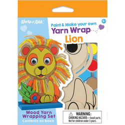 Lion - Wood Yarn Wrapping Craft & Paint Kit