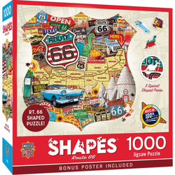 Route 66 1000 Piece Shaped Jigsaw Puzzle (ONLINE ORDER ONLY)