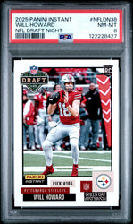 Graded 2025 Panini Instant Will Howard #NFLDN38 NFL Draft Night Rookie RC Football Card PSA 8 Near Mint (ONLINE ORDER ONLY)
