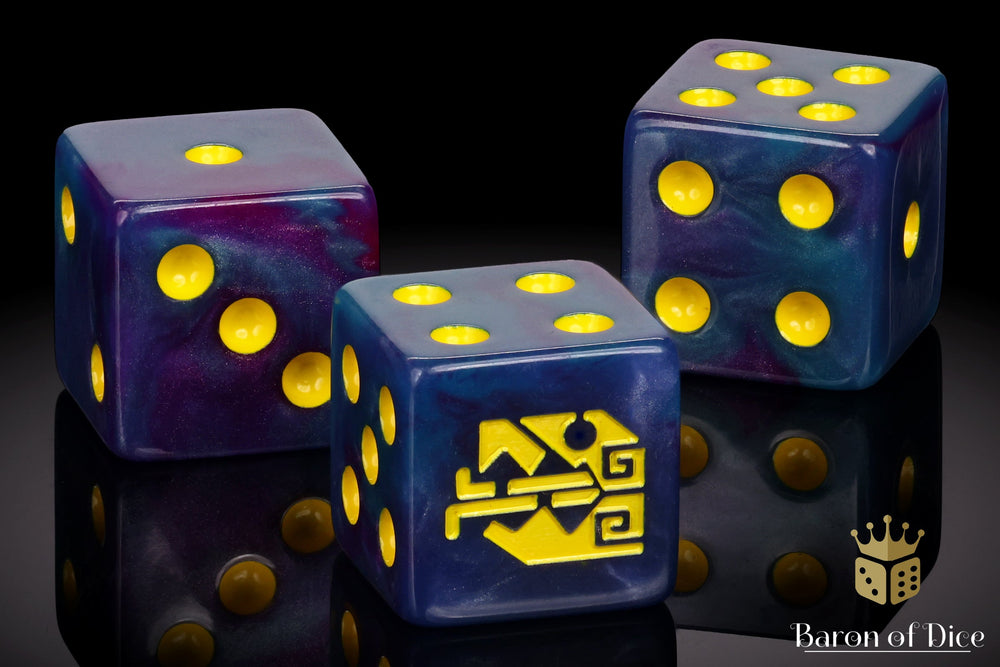 Aztec Lizard Dice - Turquoise
