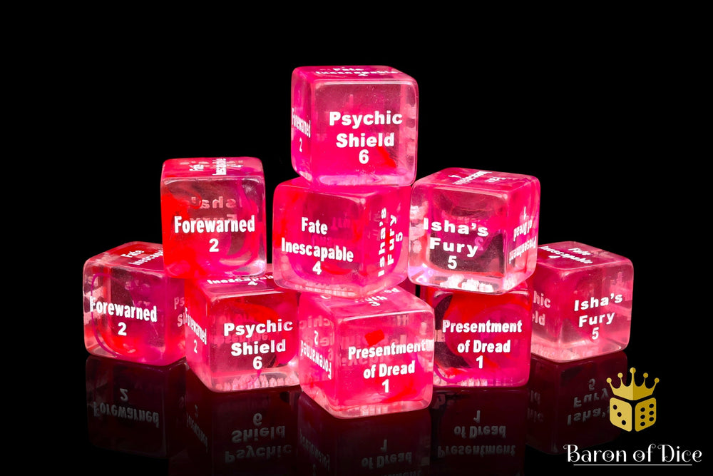 Strands of Fate Dice - 10th Edition - Red (ONLINE ORDER ONLY)