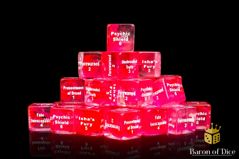 Strands of Fate Dice - 10th Edition - Red (ONLINE ORDER ONLY)