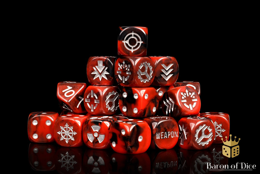 Chaos Red - Titan Dice Set of 21 (ONLINE ORDER ONLY)