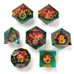 Christmas Rumble Sharp RPG Dice Set | 7 Pieces (ONLINE ORDER ONLY)