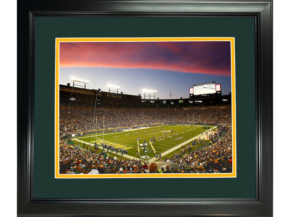 Framed Lambeau Field Green Bay Packers 11"x14" Football Photo Professionally Matted (ONLINE ORDER ONLY)