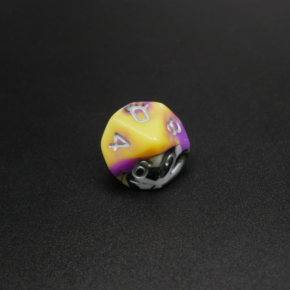 Panic Abstraction - 7 Piece DnD Dice Set | Acrylic RPG Gaming Dice (ONLINE ORDER ONLY)