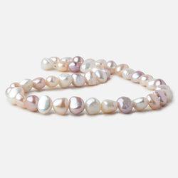 Pastel TriColor Baroque Freshwater Pearls 16 inch 40 pieces 10x9-12x9mm A (ONLINE ORDER ONLY)