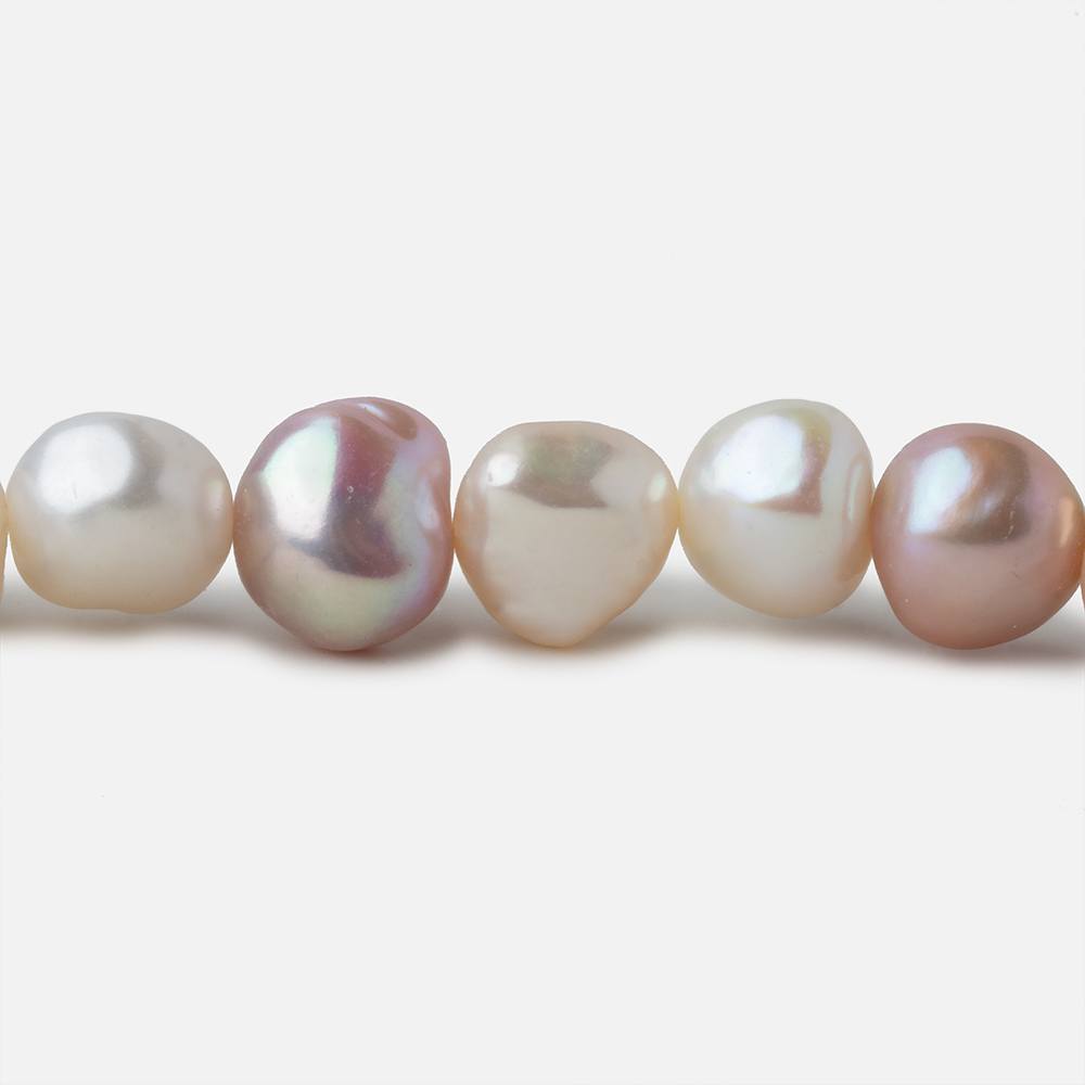 Pastel TriColor Baroque Freshwater Pearls 16 inch 40 pieces 10x9-12x9mm A (ONLINE ORDER ONLY)