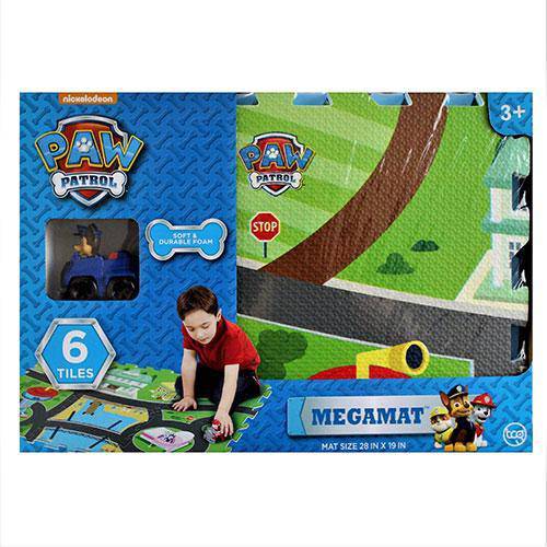 Paw Patrol - 6 Tiles - 28 x 19 Inch - Mega Floor Mat with Vehicle (Online Order Only)