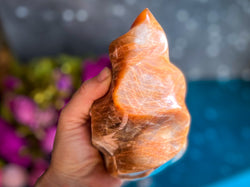 Peach Moonstone Crystal Flames (ONLINE ORDER ONLY)