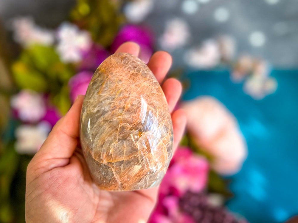 Peach Moonstone Crystal Freeform (ONLINE ORDER ONLY)