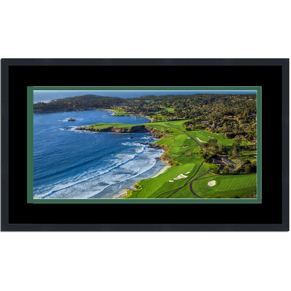 Framed Pebble Beach Golf Links 16x24 Golf Photo Professionally Matted (ONLINE ORDER ONLY)
