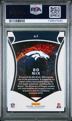 Graded 2024 Panini Certified Bo Nix #5 Certified Rookies Rookie RC Football Card PSA 10 Gem Mint
