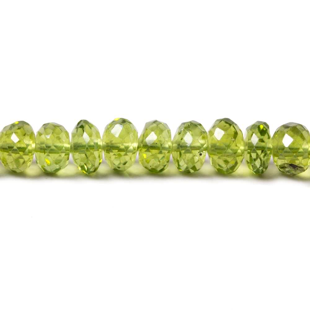 5mm Peridot Faceted Rondelle 16 pieces 121 pieces (ONLINE ORDER ONLY)