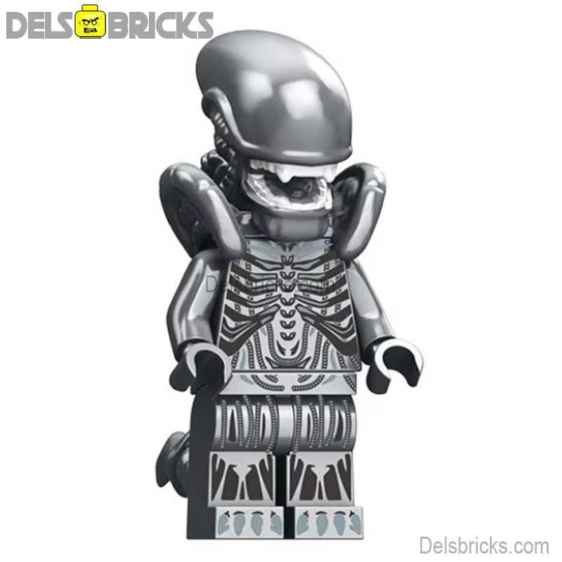 Alien Xenomorph metalic gun Metal Lego Minifigures custom toys (ONLINE ORDER ONLY)