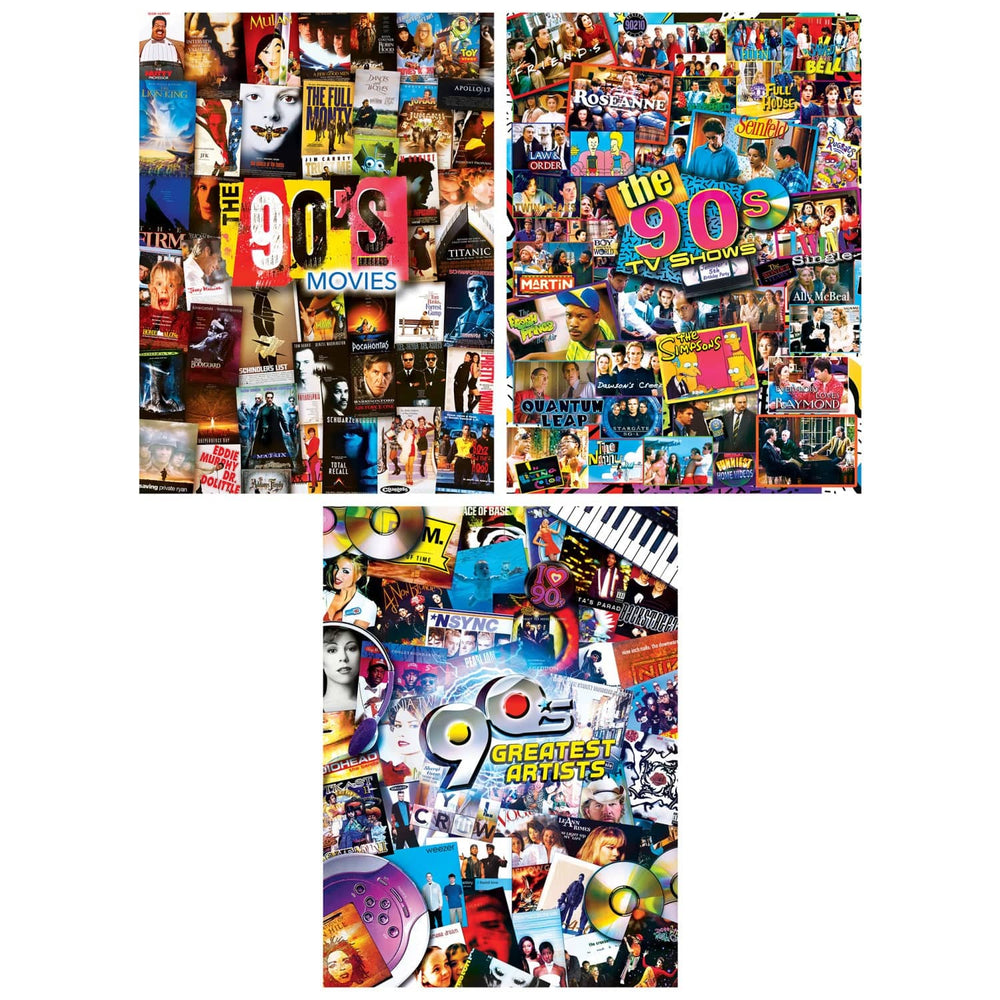 Decades - The 90's 500 Piece Jigsaw Puzzles 3-Pack