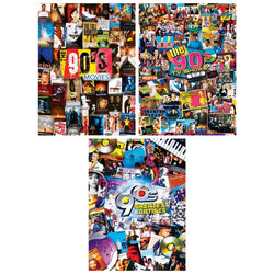 Decades - The 90's 500 Piece Jigsaw Puzzles 3-Pack