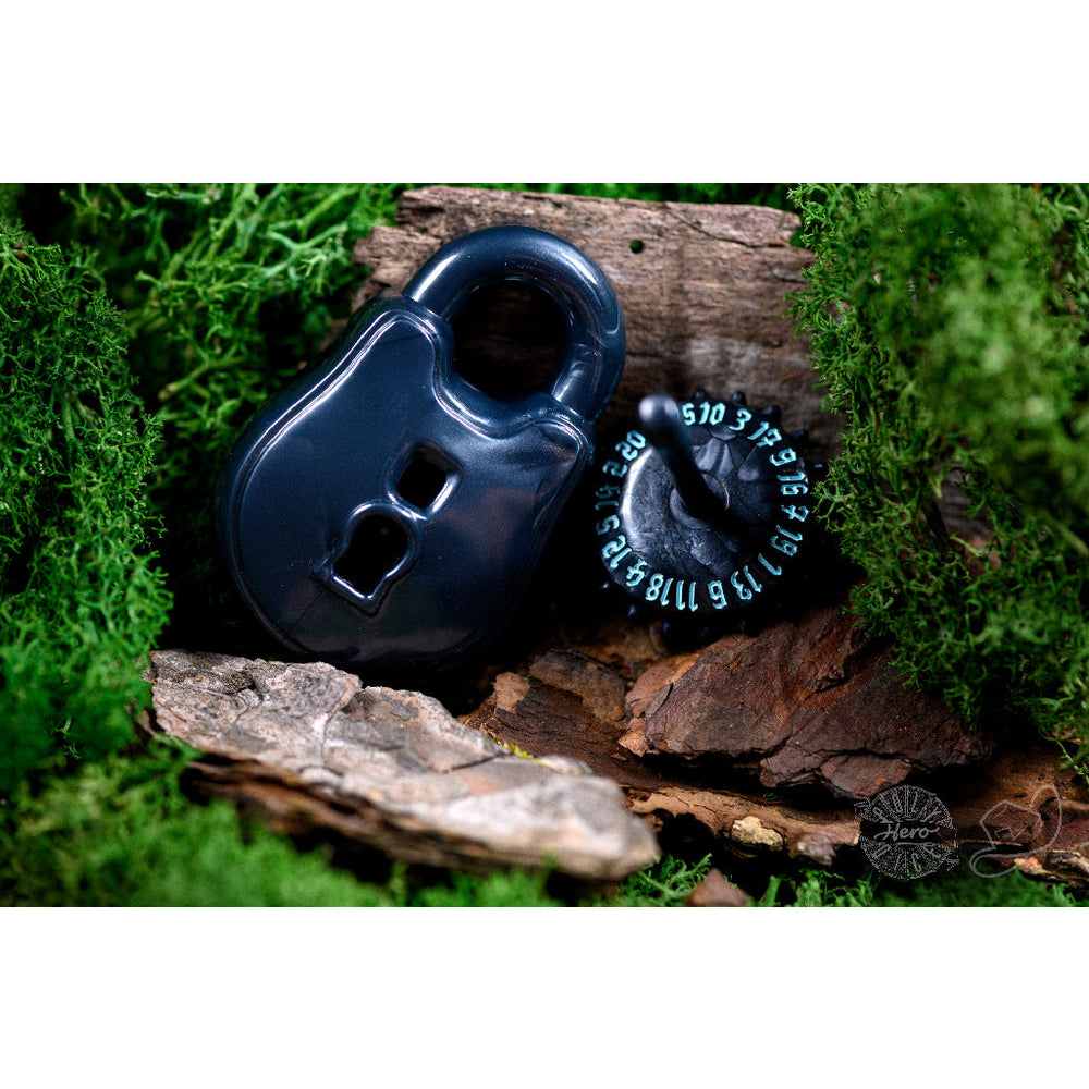 Polyhero Rogue d20 Lock and Pick Set - Cold Iron
