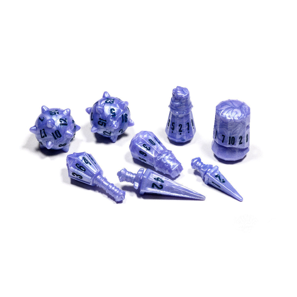 PolyHero Warrior 8 Dice Set - Ghost Knight
