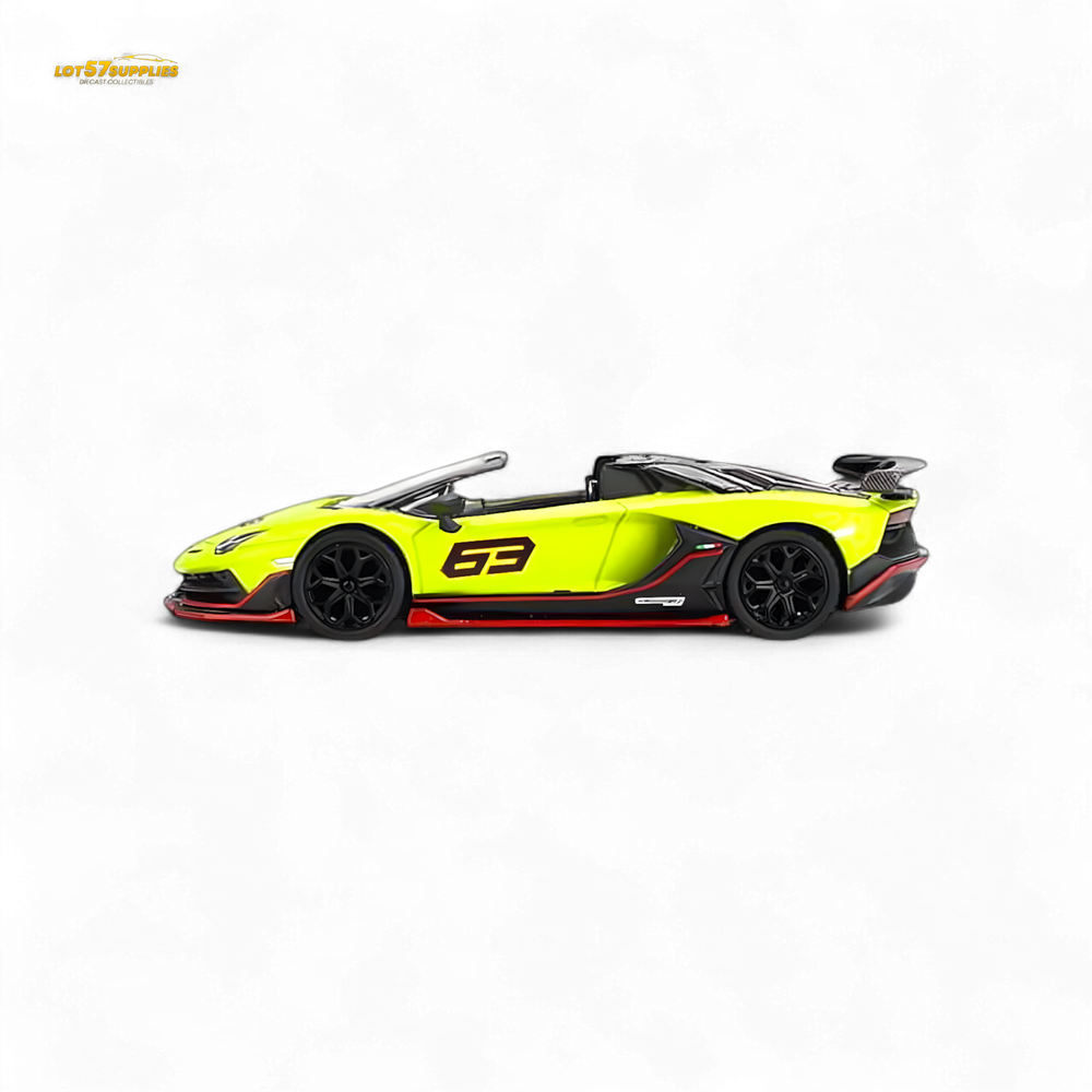 Mini-GT Lamborghini Aventador SVJ 63 Roadster Verde Shock #887 1:64 (ONLINE ORDER ONLY)