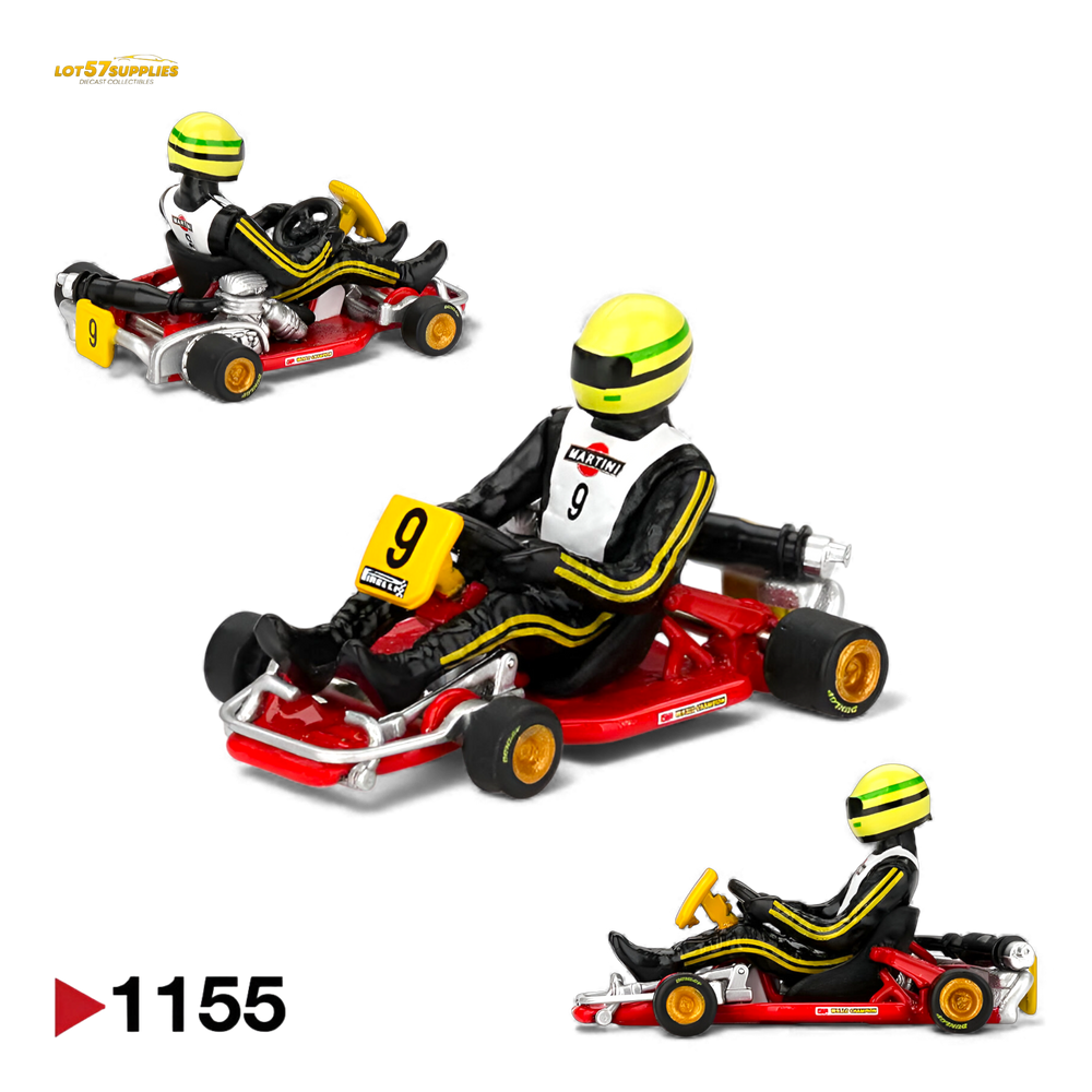 (Pre-Order) Mini GT Senna Kart Formula K #9 1981 Karting World Championship 1:64 (ONLINE ORDER ONLY)