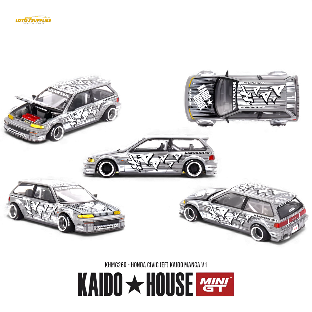 (Pre-Order) Mini GT x Kaido House Honda Civic (EF) Kaido Manga V1 1:64 (ONLINE ORDER ONLY)