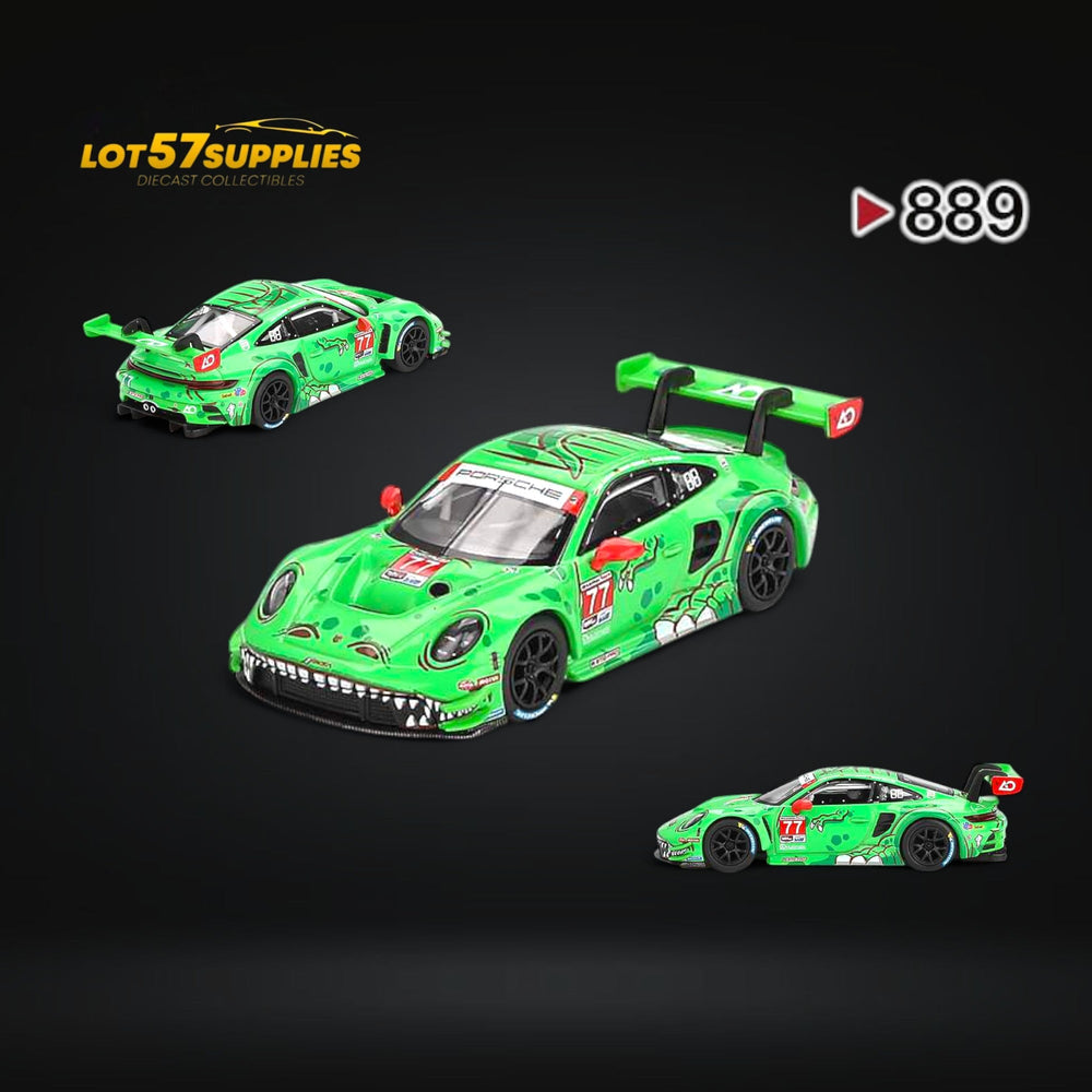 Porsche 911 GT3 R #77 AO Racing 2024 IMSA Daytona 24 Hrs GTD Pro 2nd Place #889 1:64 (ONLINE ORDER ONLY)