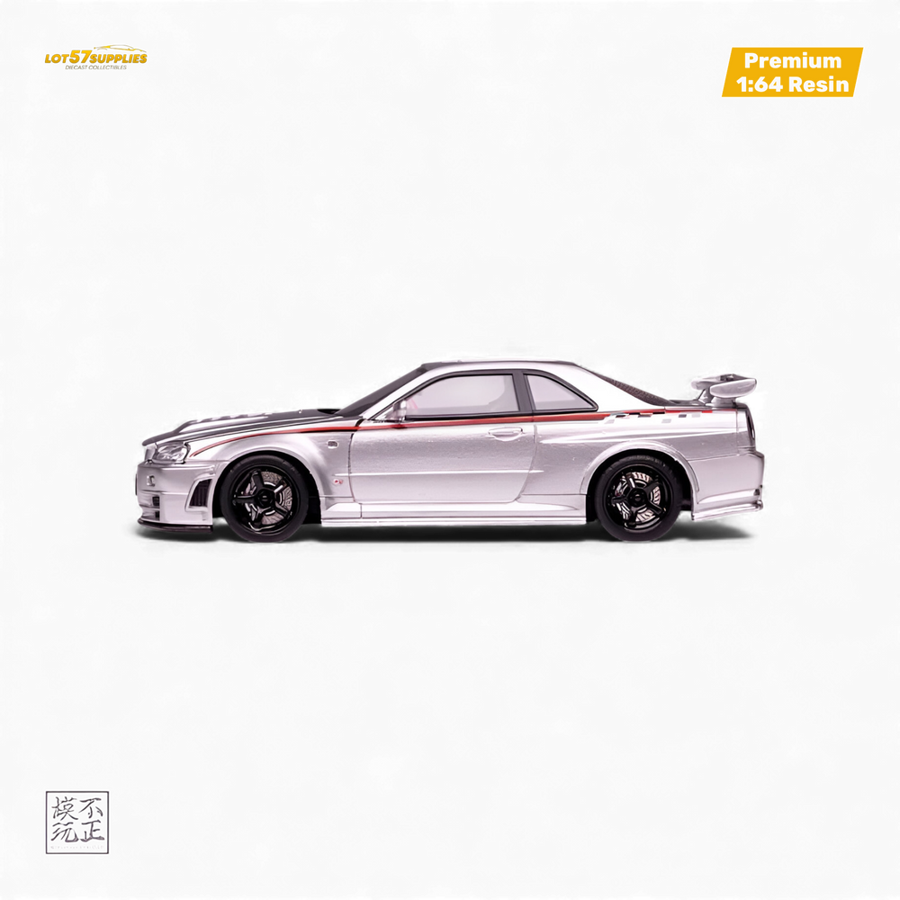Car's Lounge Skyline GT-R R34 NISMO Z-TUNE - Nismo Edition Silver 1:64 (ONLINE ORDER ONLY)