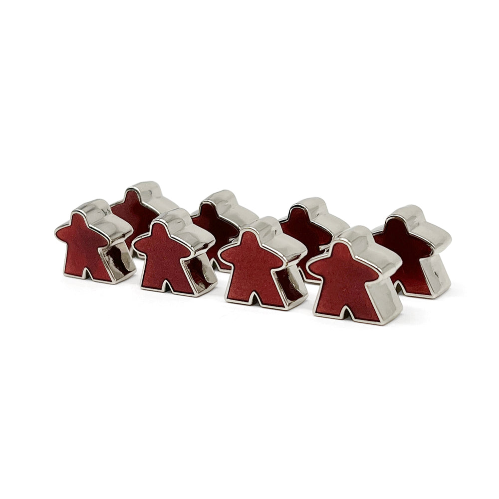 8 Pack of Red Enamel Meeples by Norse Foundry (Online Only)