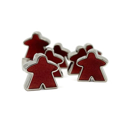 8 Pack of Red Enamel Meeples by Norse Foundry (Online Only)