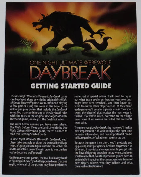 One Night Ultimate Werewolf - Daybreak - Board Game (Online Order Only)
