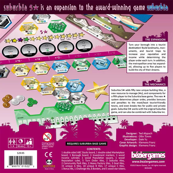 Suburbia 5 Star Expansion - Board Game (Online Order Only)