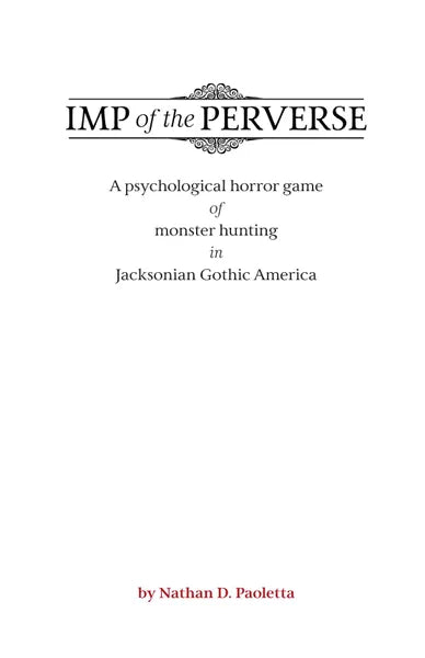 Imp of the Perverse - Roleplaying Game (Online Order Only)