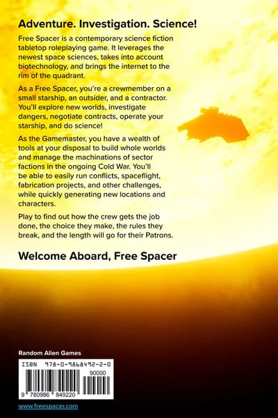 Free Spacer: A Sandbox Starship Tabletop Roleplaying Game (Online Order Only)