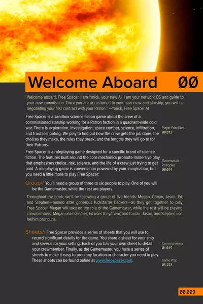 Free Spacer: A Sandbox Starship Tabletop Roleplaying Game (Online Order Only)