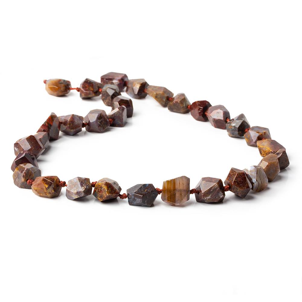 11x9-14x10mm Pietersite side drilled faceted nuggets 16 inch 31 beads (ONLINE ORDER ONLY)