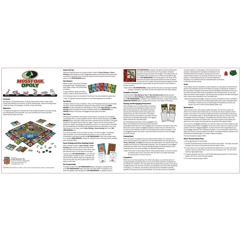 Mossy Oak Opoly Board Game