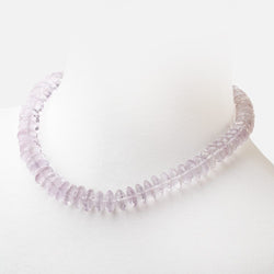 Pink Amethyst German Faceted Rondelle Necklace with a 14kt Gold Clasp AAA (ONLINE ORDER ONLY)