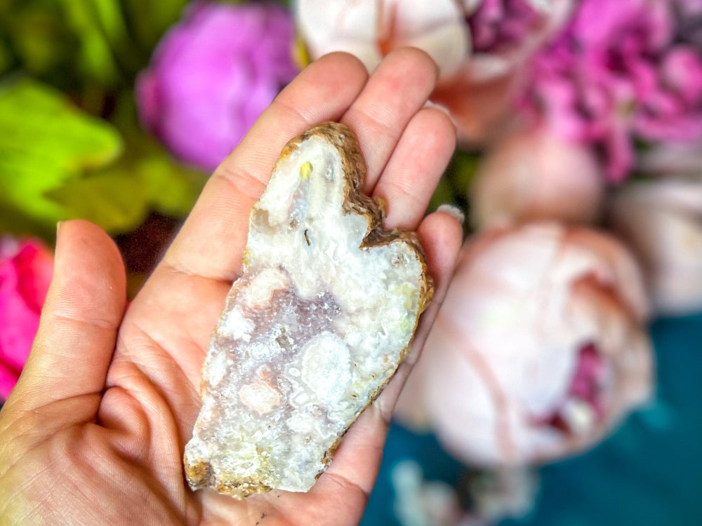 Beautiful Pink Flower Agate Slices, Polished Flower Agate Slabs, Pink Cherry Blossom Agate Polished Slab (ONLINE ORDER ONLY)