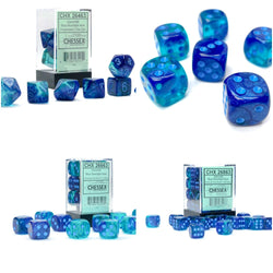 Gemini® Polyhedral Blue-Blue/light blue Luminary™ 7-Die Set  / 16mm / 12mm (Online Only)